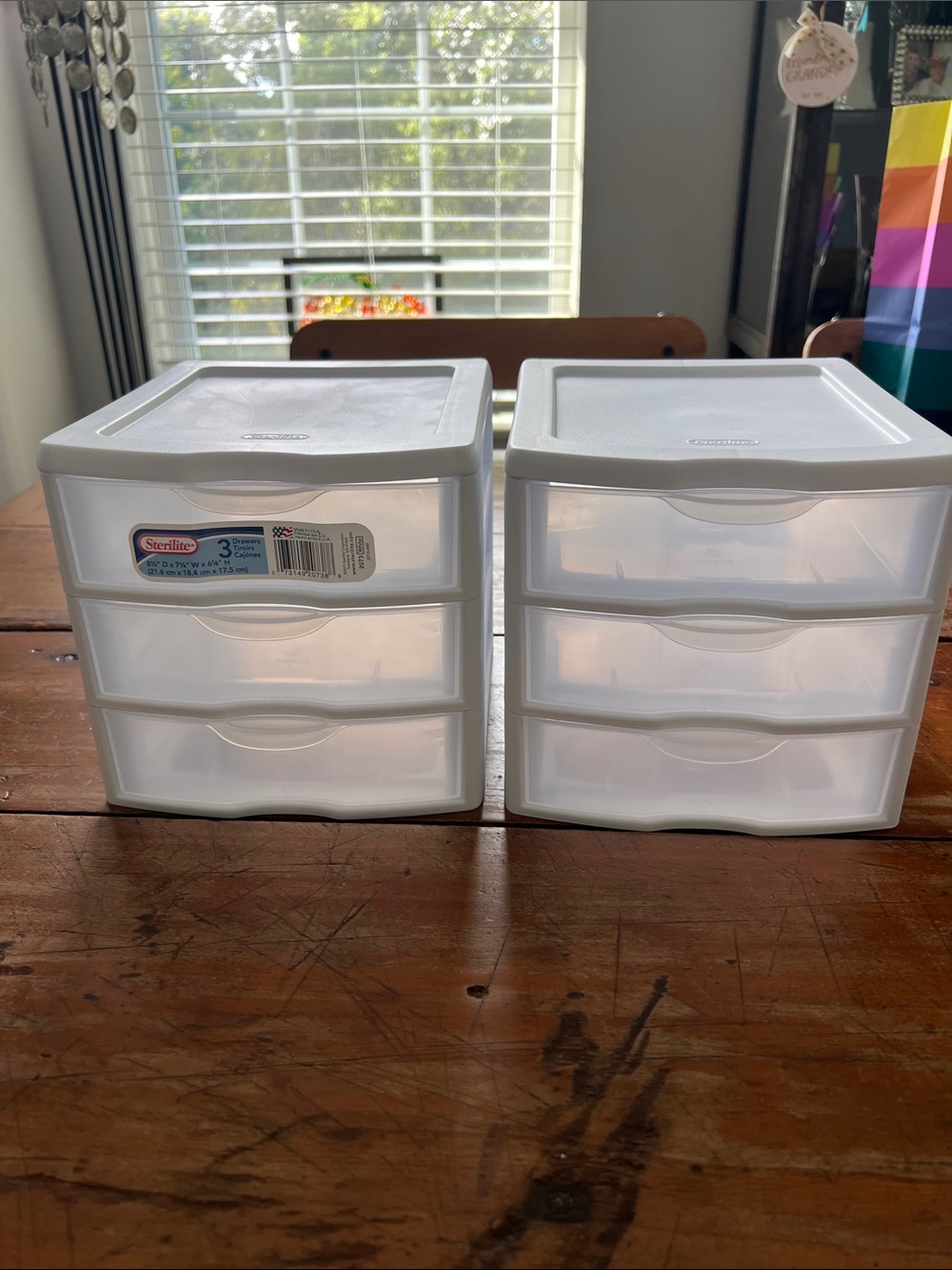 Sterility 3-Drawer White Plastic Storage Organize Compact Home Storage (2 sets)